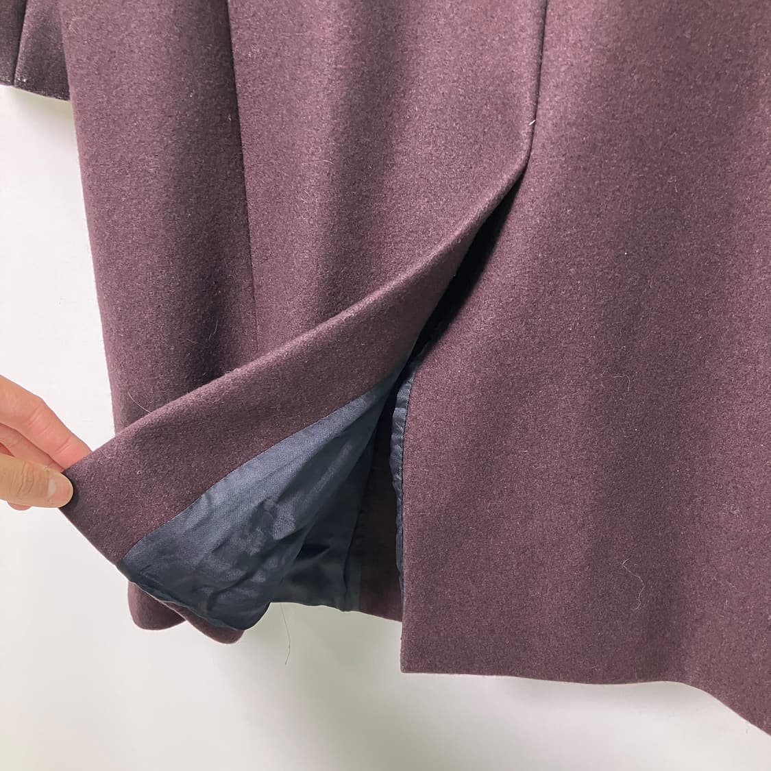 코스 버건디 울 싱글 롱코트 46 상품이미지6