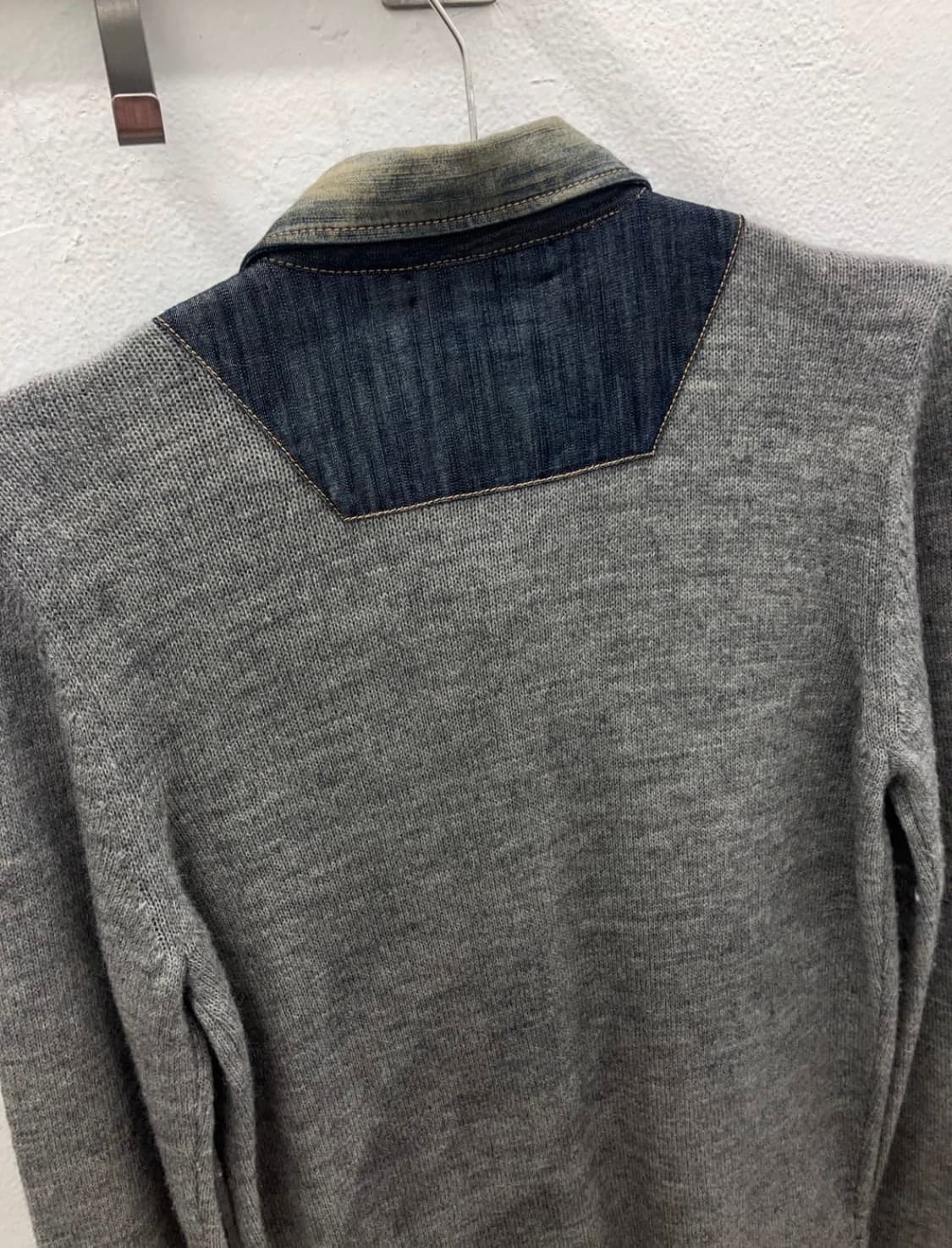 디스퀘어드 니트 데님 셔츠 상품이미지5