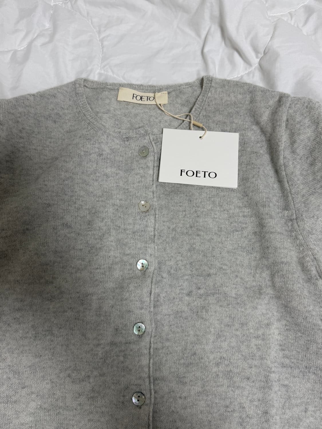 (새상품) foeto 포에토 뮤트 라이트 가디건 그레이 상품이미지5