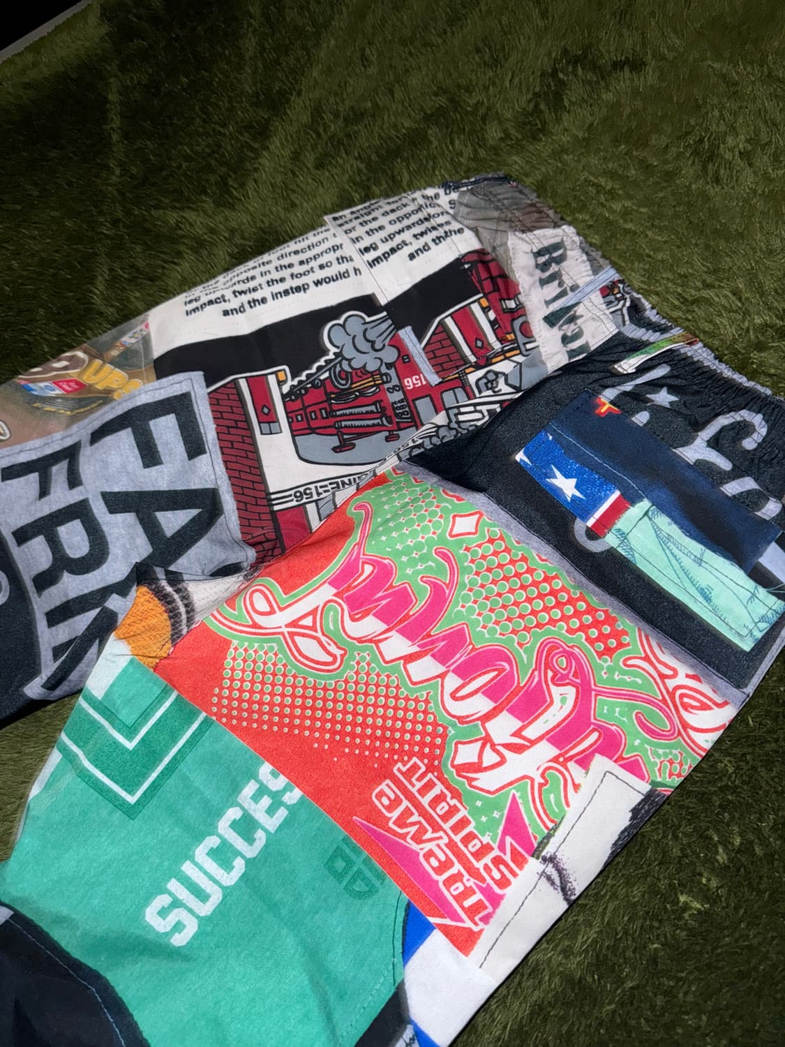 JOEGUSH 조거쉬 빈티지 리메이크 프린트 트랙 팬츠 멀티컬러 상품이미지9