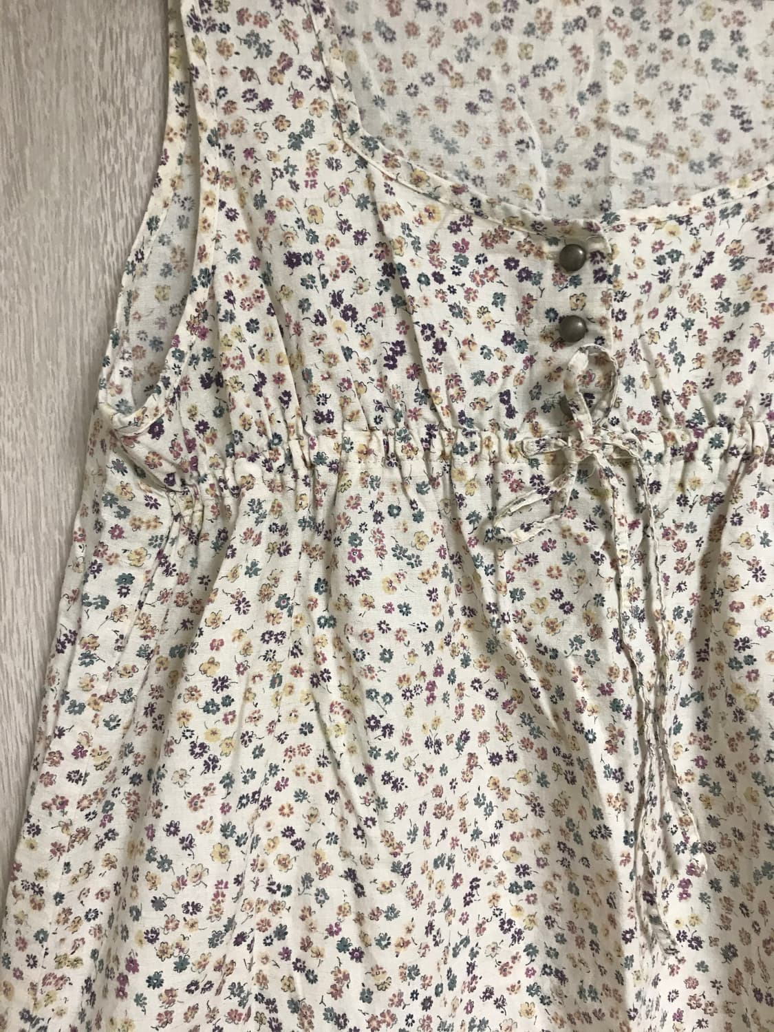 샤포레 빈티지 모리걸 잔꽃 슬리브리스 상품이미지2