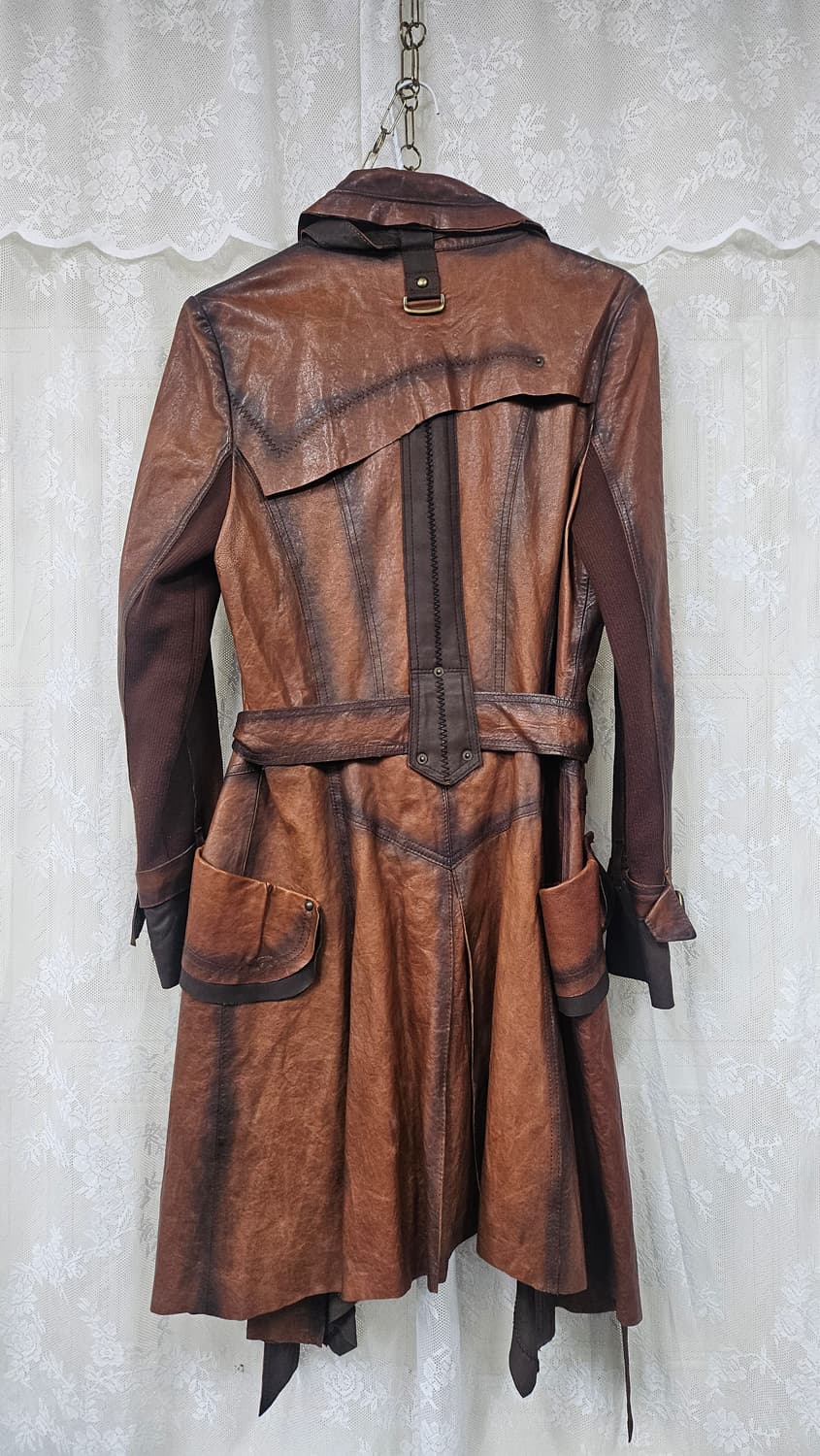 브라운 가죽 코트  상품이미지4