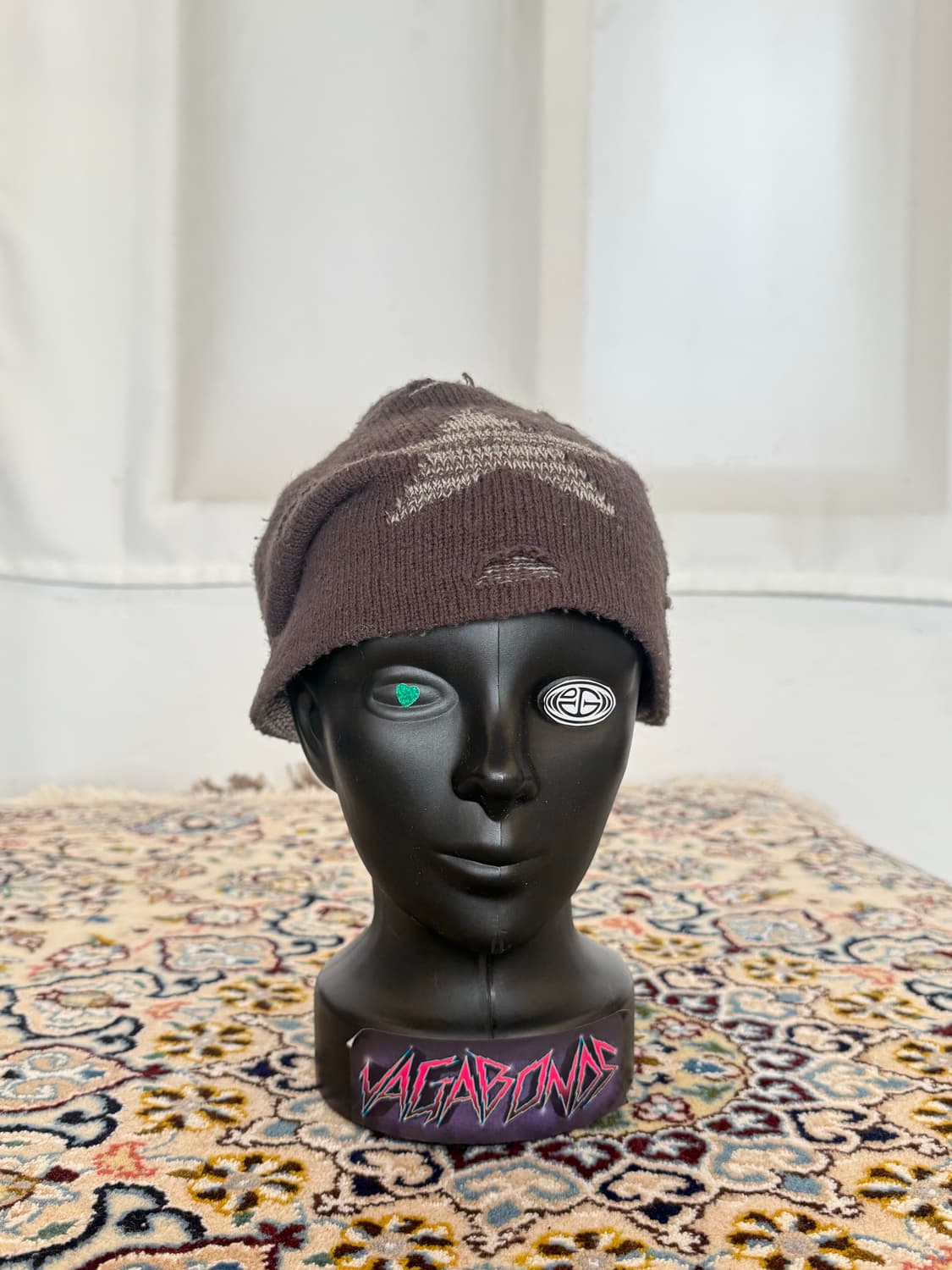 빈티지 브라운 스타 비니 디스트레스드  상품이미지3