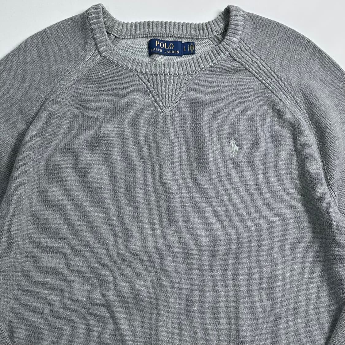 폴로 랄프로렌 그레이 코튼 니트 맨투맨 상품이미지2