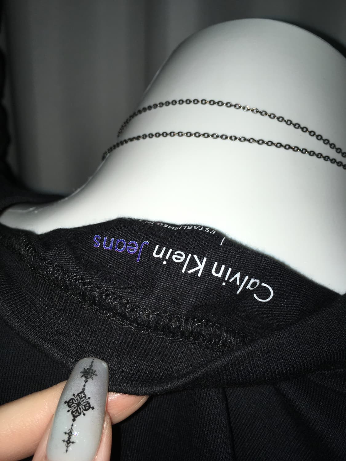 캘빈클라인 크롭 커스텀 반팔 티셔츠 블랙  상품이미지6