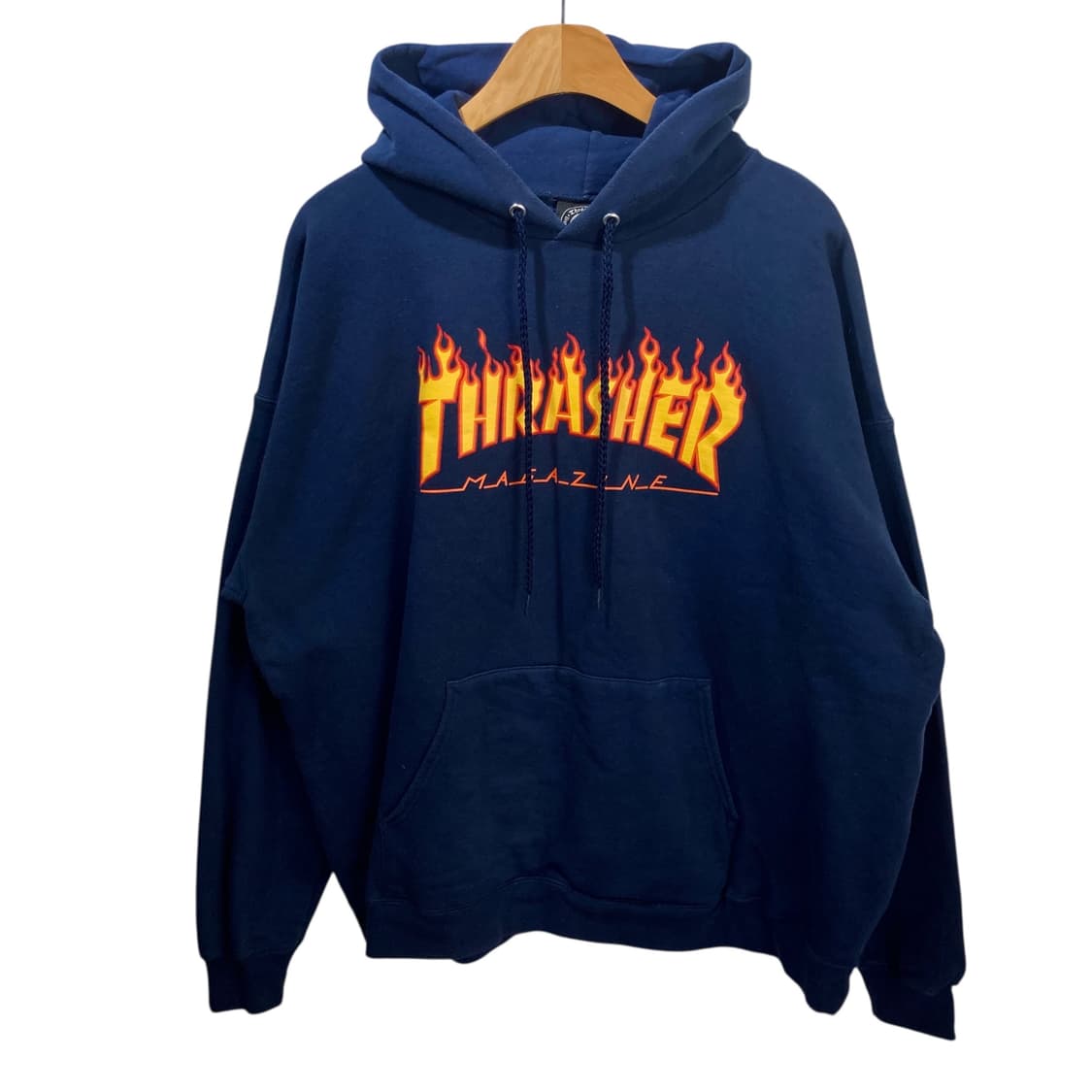 트레셔 불꽃로고 네이비 후드 상품이미지2