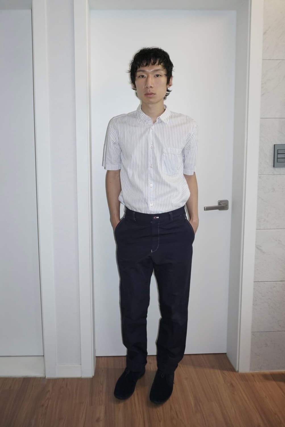 Comme des Garcons navy stitch pants 상품이미지3