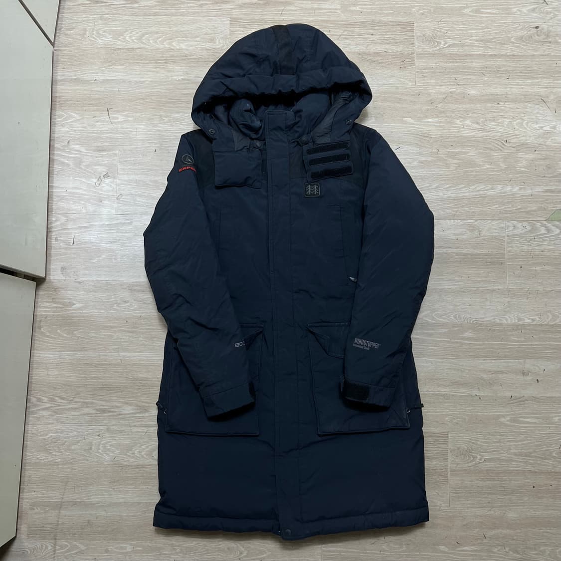 코오롱 스포츠 윈드스토퍼 여성 구스다운 롱패딩 점퍼 [블랙] M/95 상품이미지1