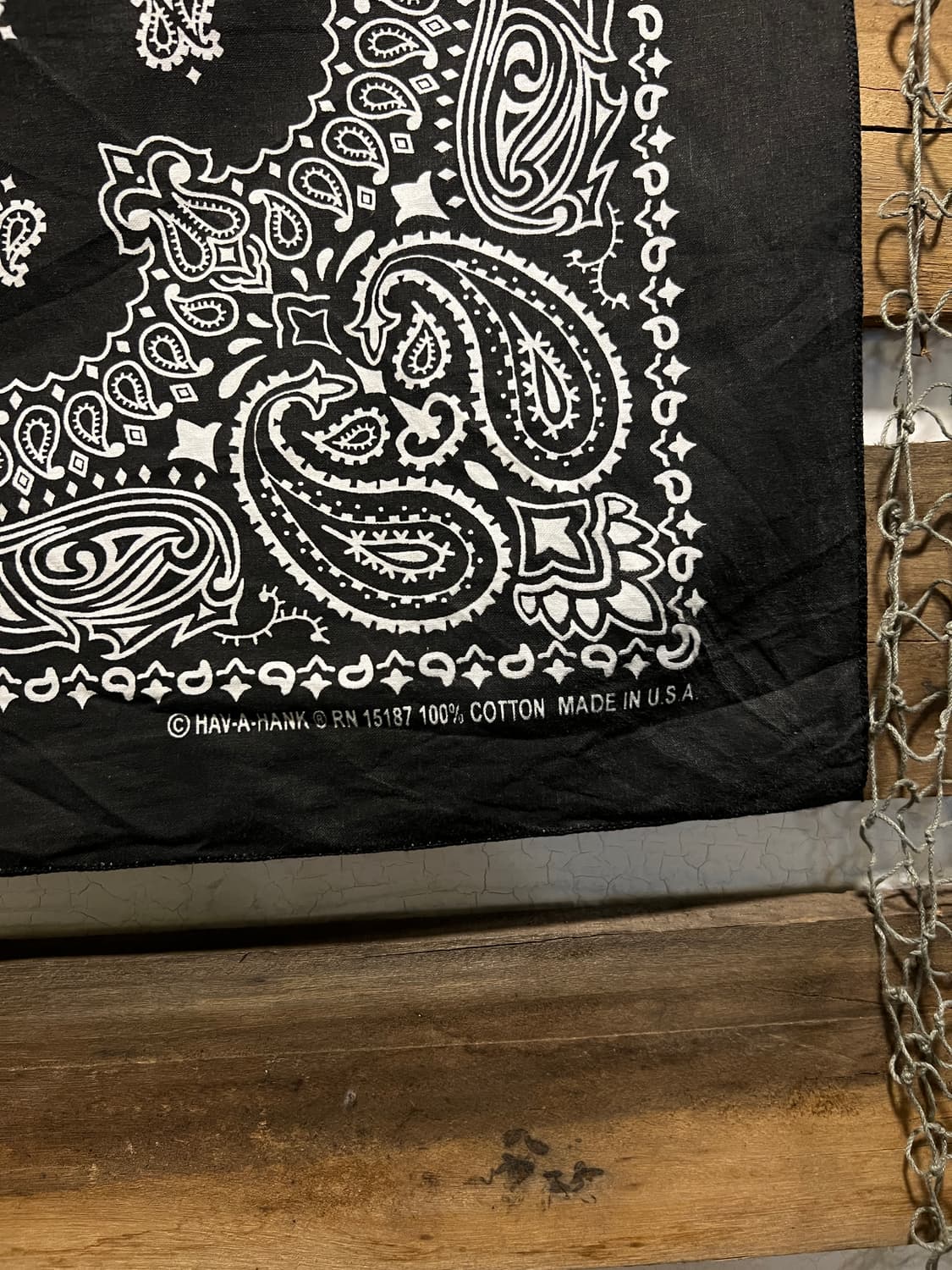 90's Made in USA 블랙 페이즐리 반다나 B07 상품이미지2