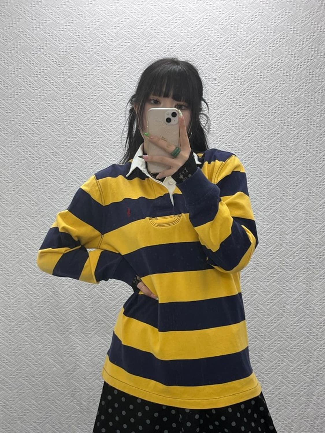 폴로 랄프로렌 레트로 꿀벌 럭비 카라티 롱슬리브 M C09082 상품이미지2