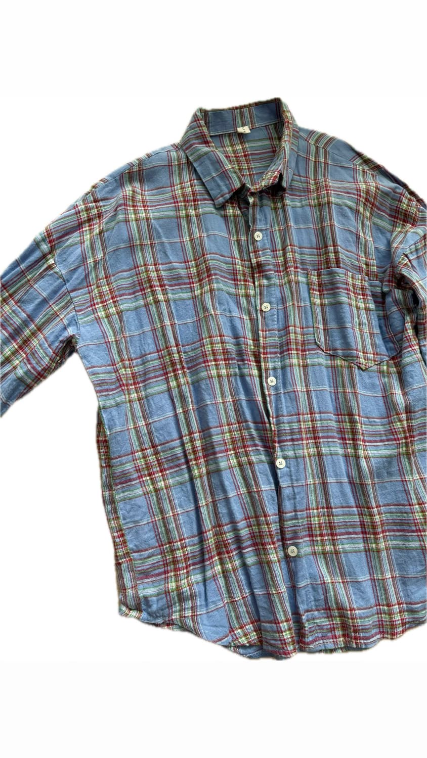 빈티지 체크 셔츠 상품이미지3