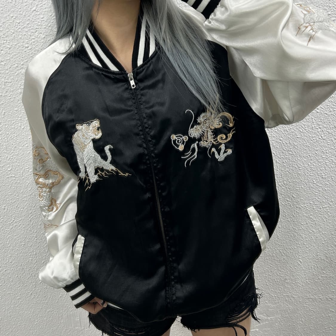 재팬 드래곤 프린팅 블랙 스카잔 3L 상품이미지1