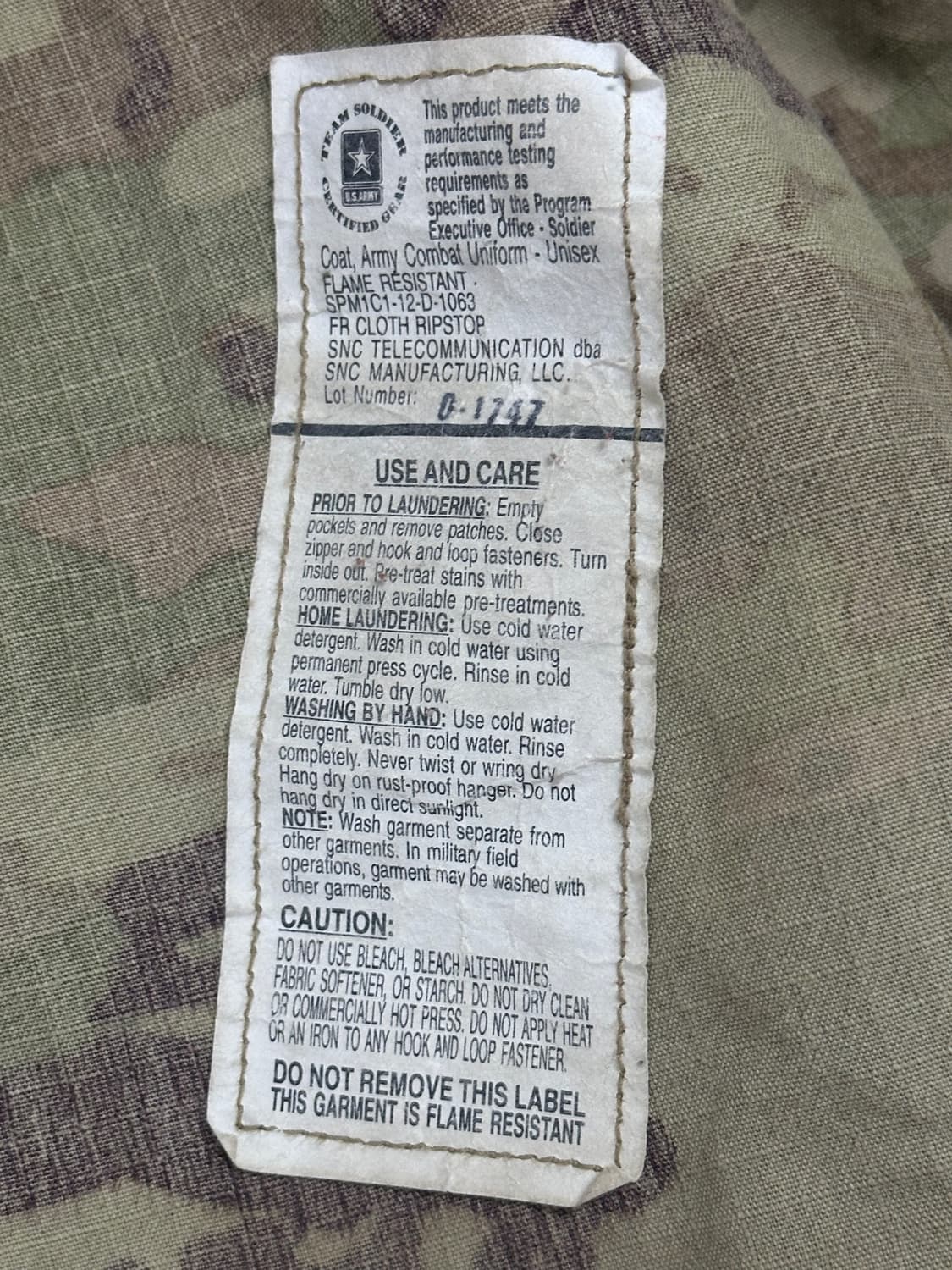 미군 OCP 멀티캠 전투복 상의 (M/R) (L) 상품이미지7