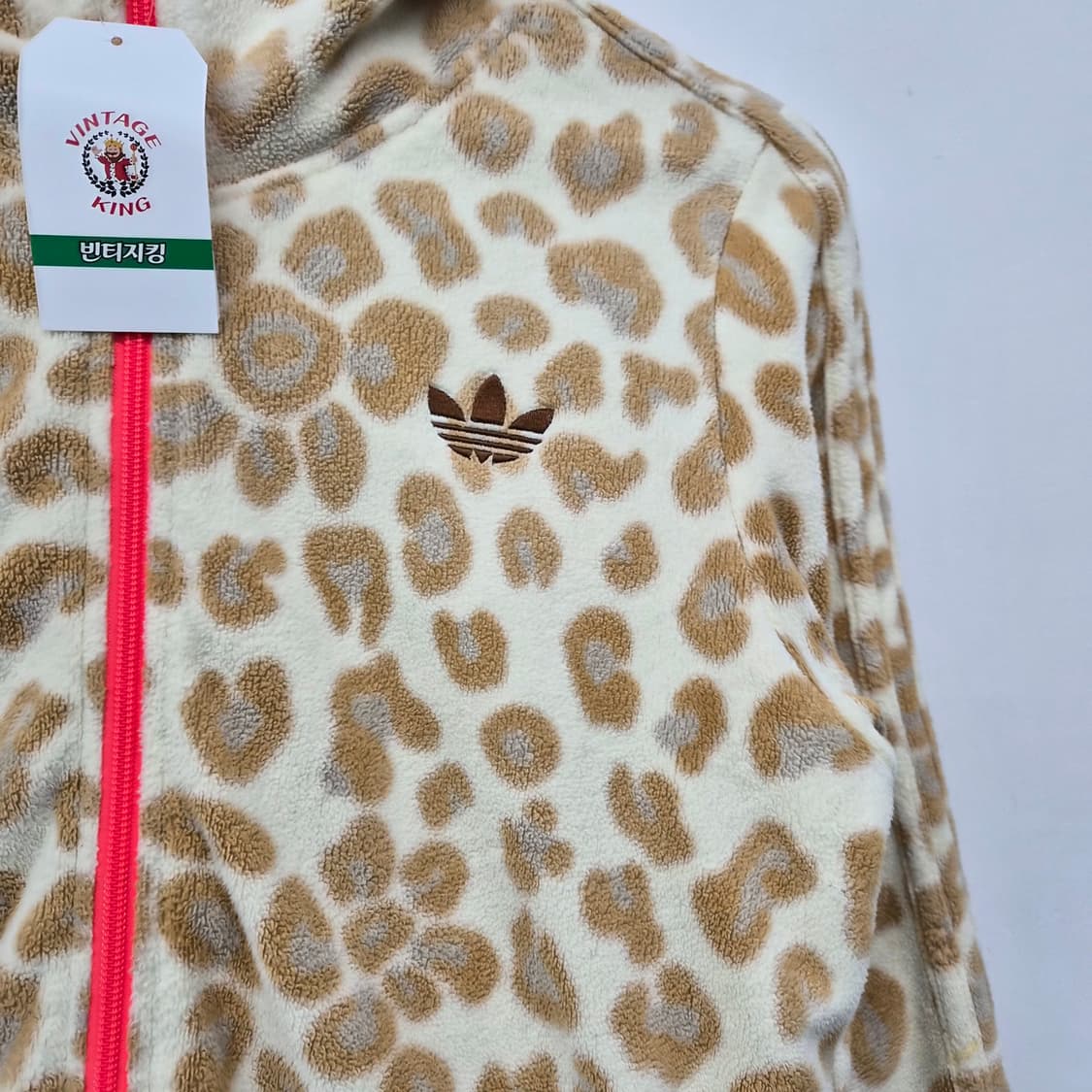 아디다스 레오파드 후리스 집업 남성 M 상품이미지2