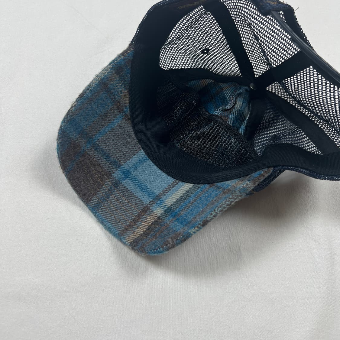 본더치 von dutch 로고 플란넬 체크 메쉬 스냅 캡 모자 상품이미지5