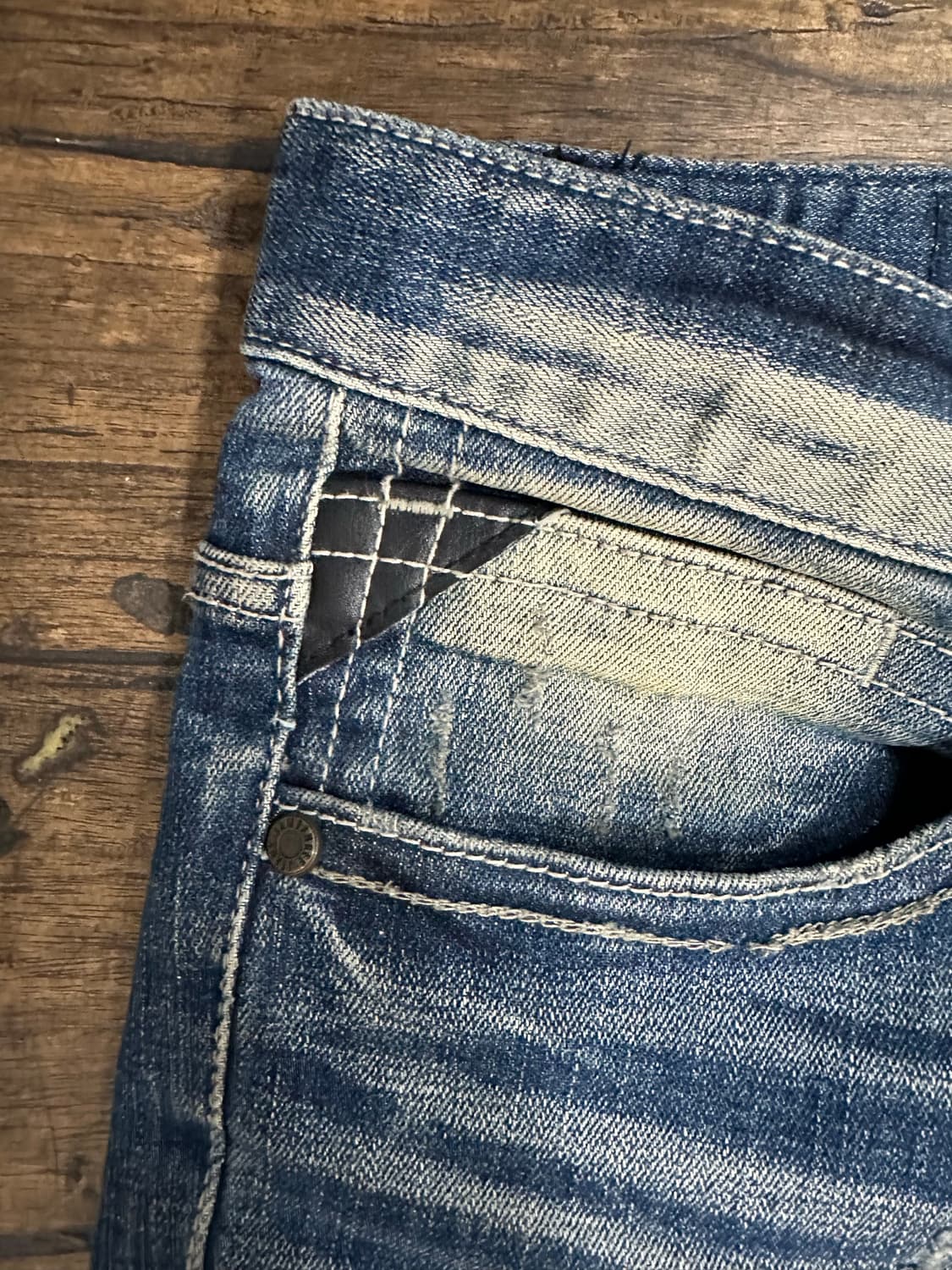 잠뱅이 Jambangee 34 워싱 데님 팬츠 스트레이트핏 Y2K 청바지 상품이미지7