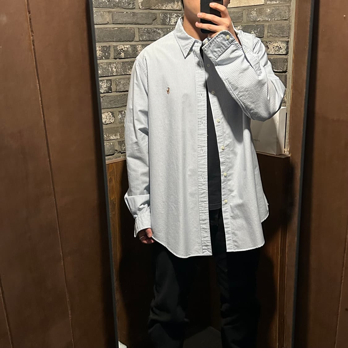 XXL) 폴로 랄프로렌 클래식핏 옥스포드 셔츠 큐알탭 신형 상품이미지9