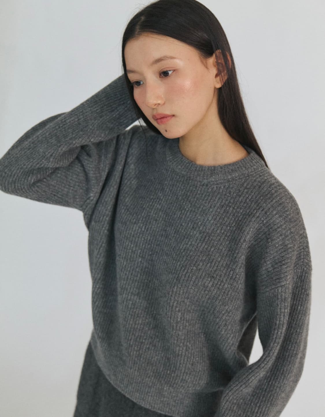스텝어라운드- Cashmere drop round knit (CHARCO 상품이미지4