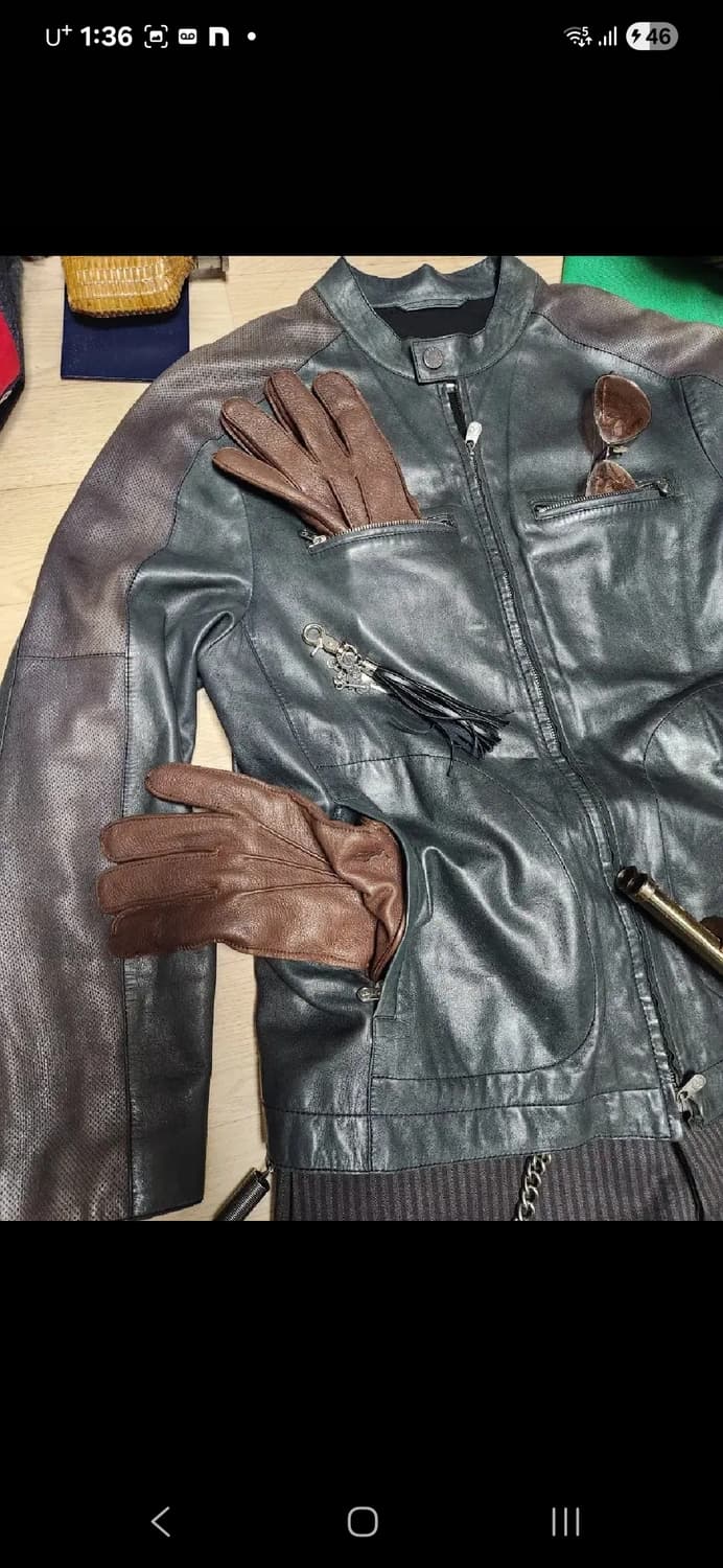 ARMANI 아르마니 알마니 레더자켓 가죽 자켓 라이더자켓 바이커 상품이미지6