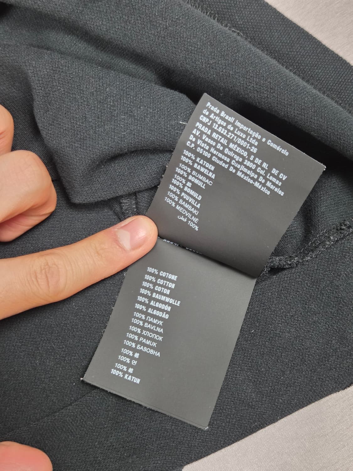 [프라다] 리네아 로사 레드탭 배색 카라티 | S00085 상품이미지6