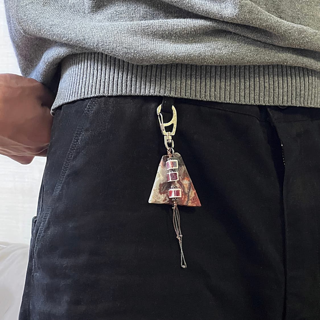 빈티지 천연석 러스틱 키링 상품이미지3