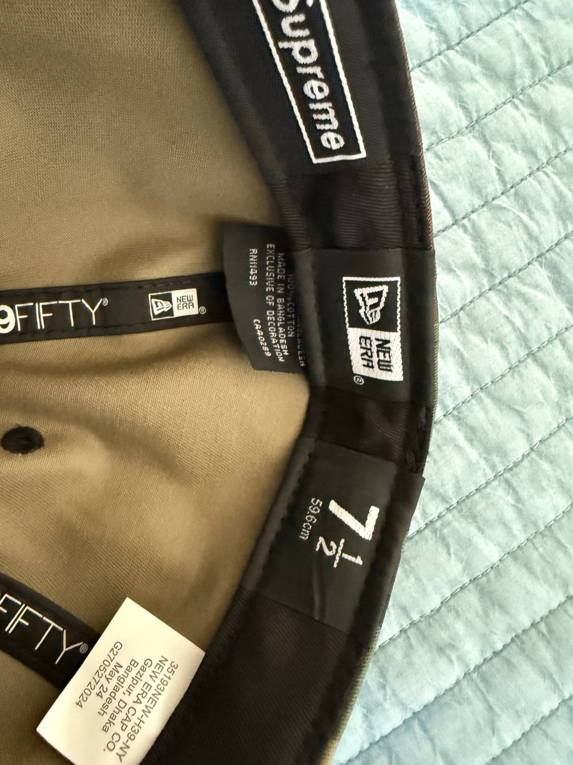 슈프림 x 뉴에라 스크류 볼 S 로고 우드랜드 카모 7 1/2 새상품 상품이미지3