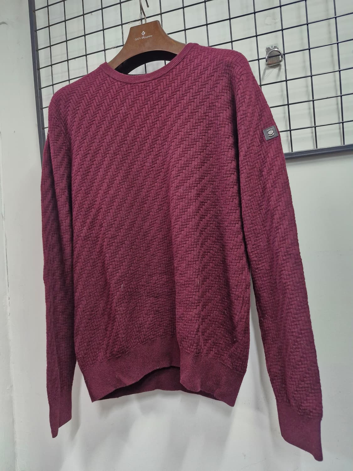 95M 와이드앵글 모 니트 스웨터 와인 상품이미지3