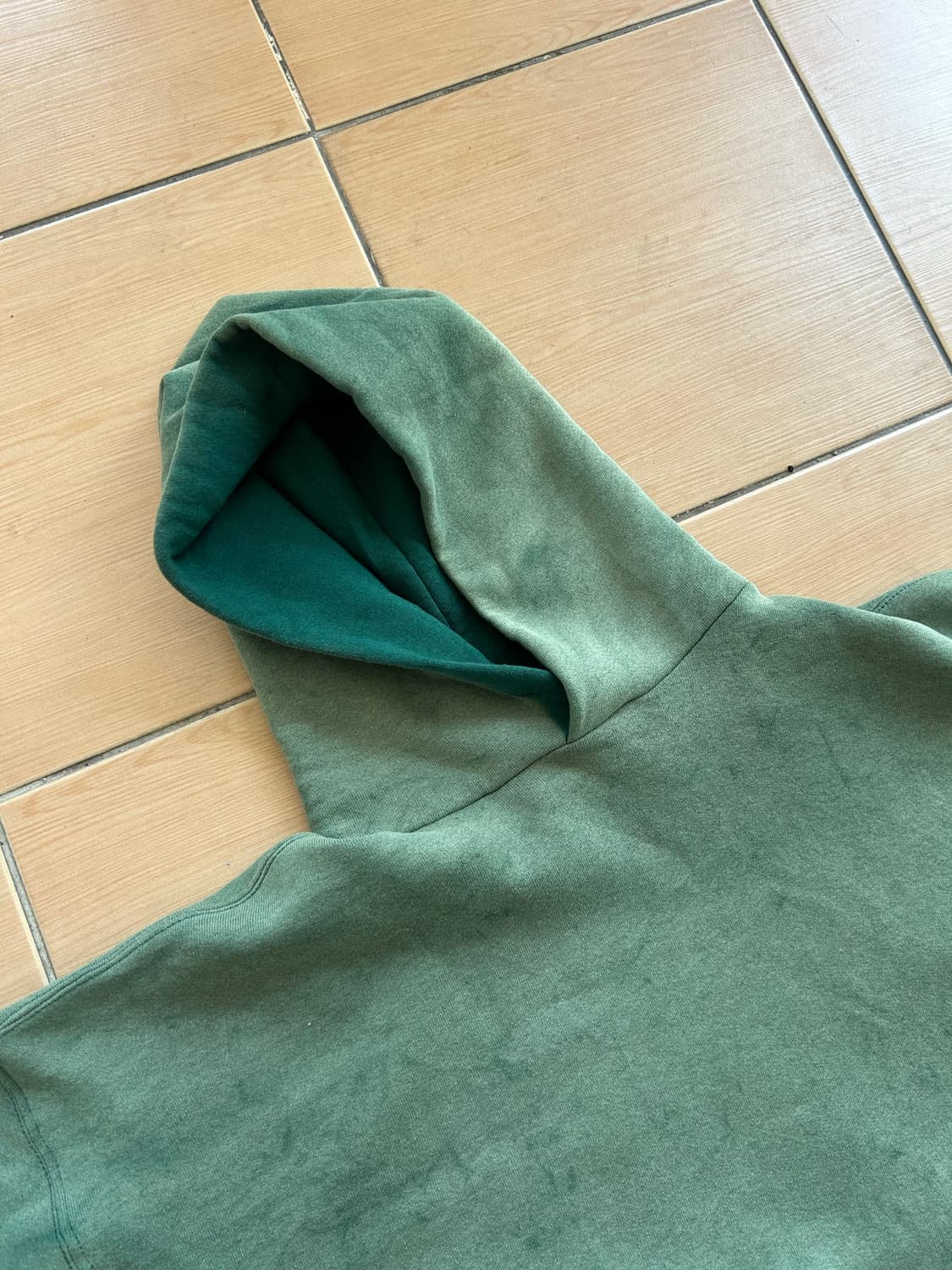 90‘s 러셀 페이딩 후디 그린 XXL 상품이미지6