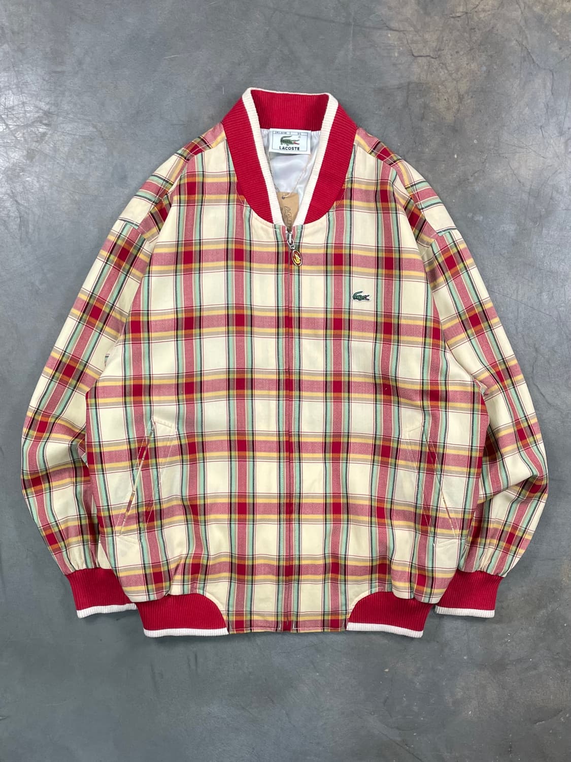 라코스테 체크 블루종 자켓 상품이미지1