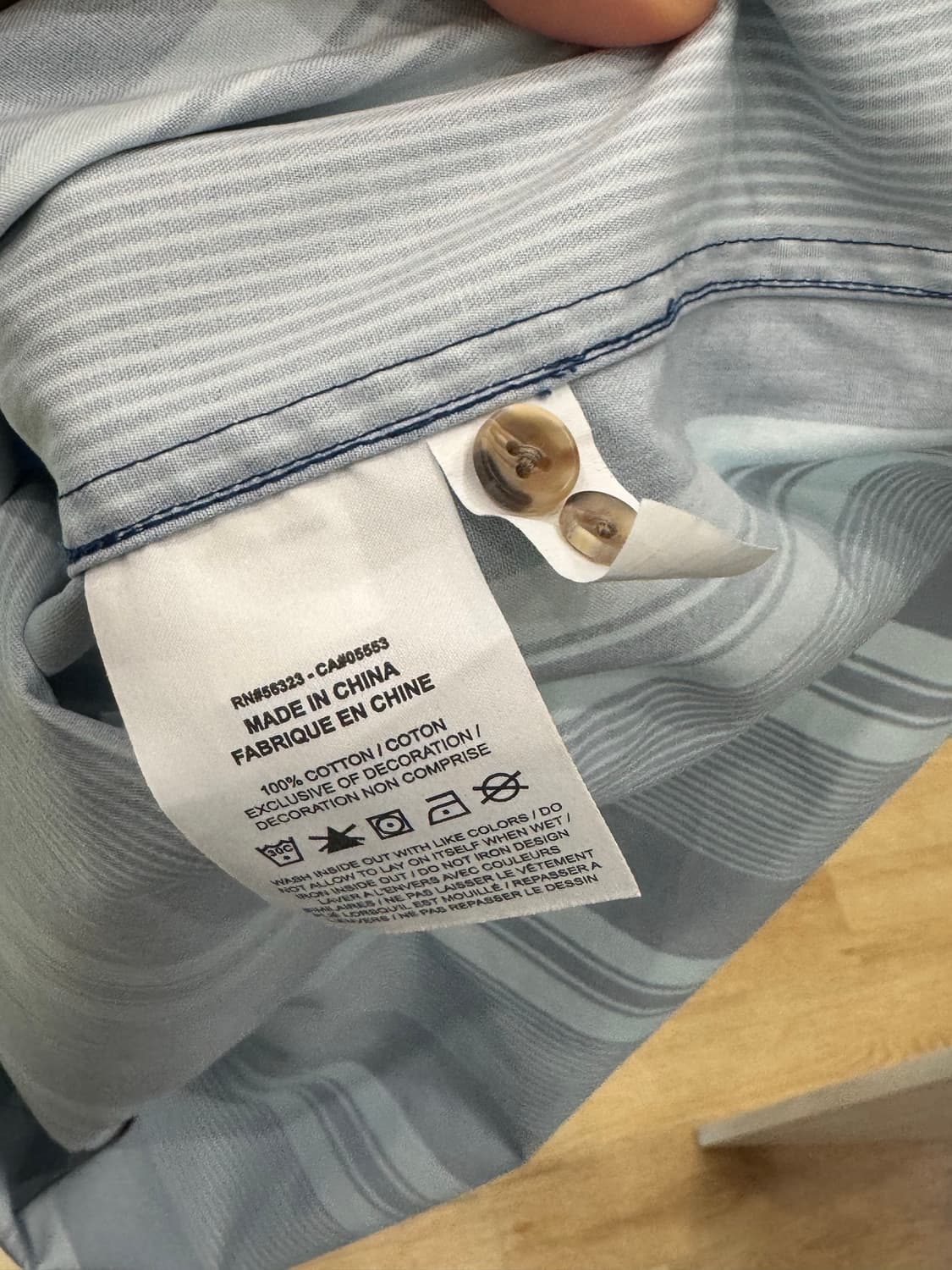 나이키 x 슈프림 코튼트윌셔츠 블루 스트라이프 상품이미지5