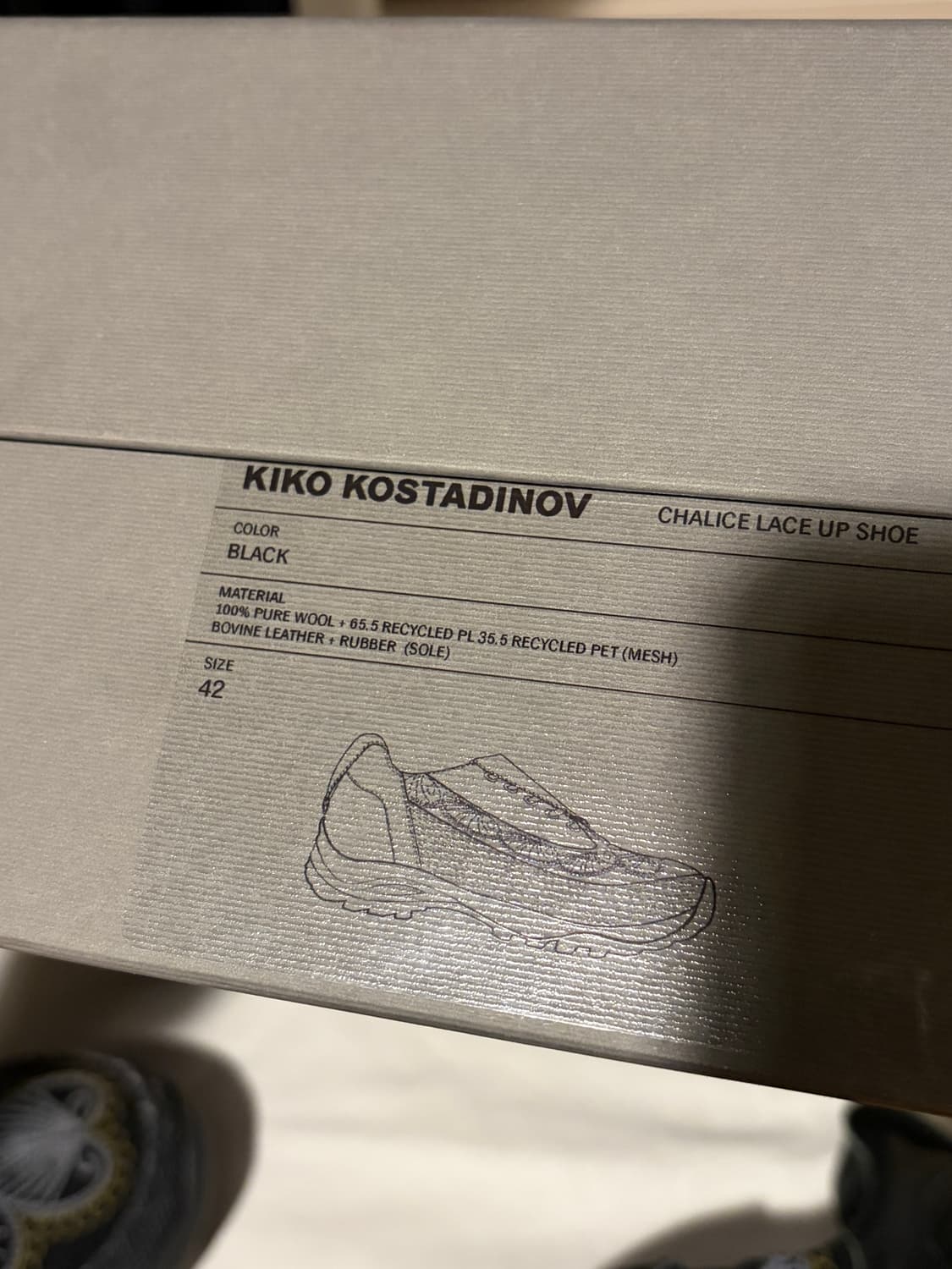 [42] 24fw 키코코스타디노브 찰리스 레이스 업 블랙 상품이미지2