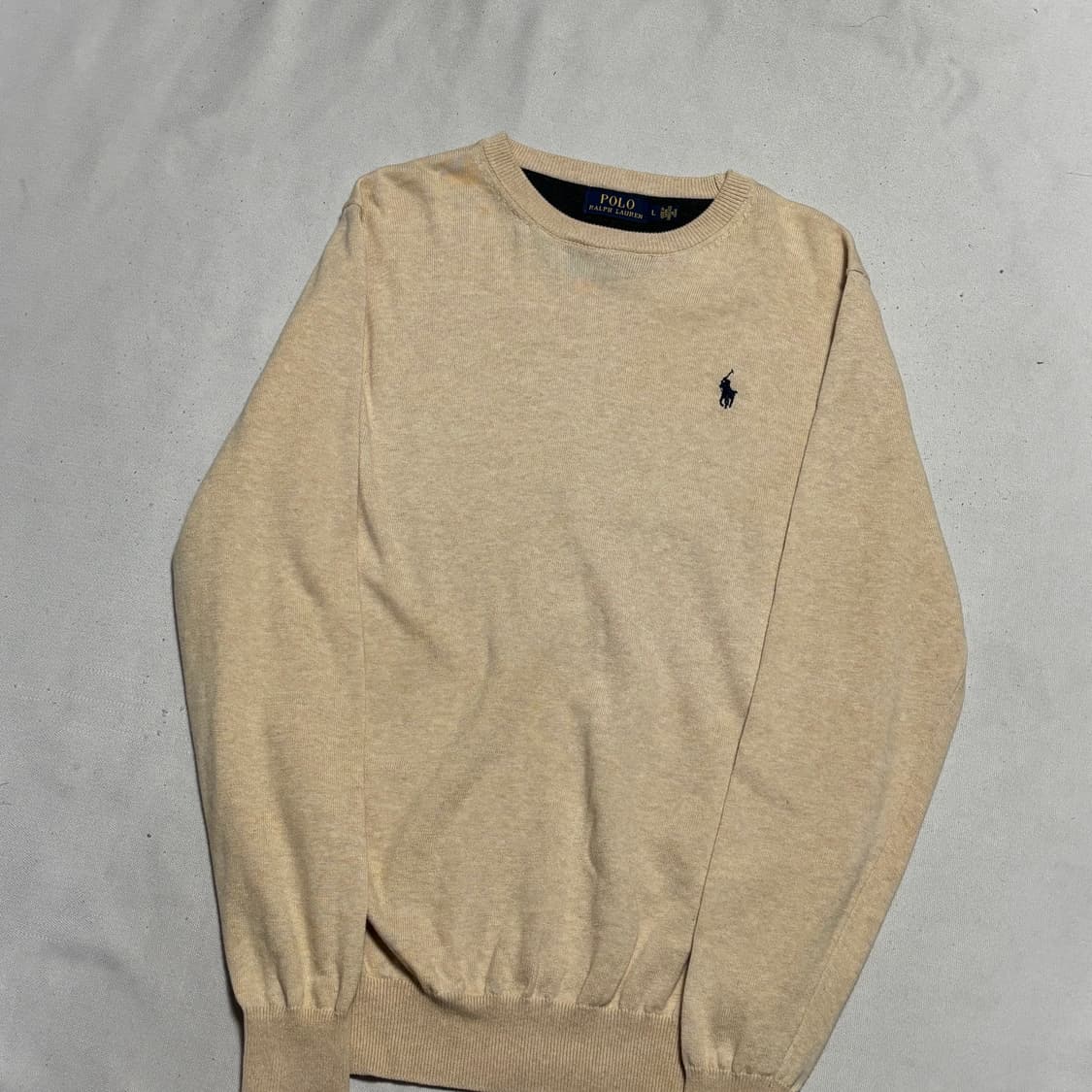 L 폴로랄프로렌 베이지 코튼 니트 상품이미지1