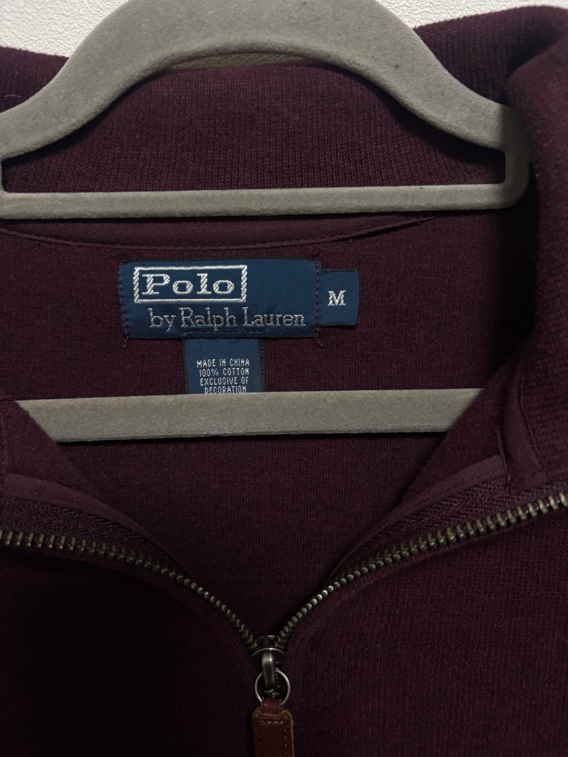폴로 랄프로렌 버건디 반집업 니트 상품이미지4
