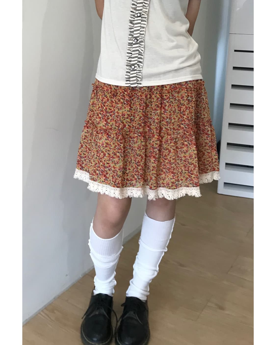 vintage flower skirt 상품이미지1