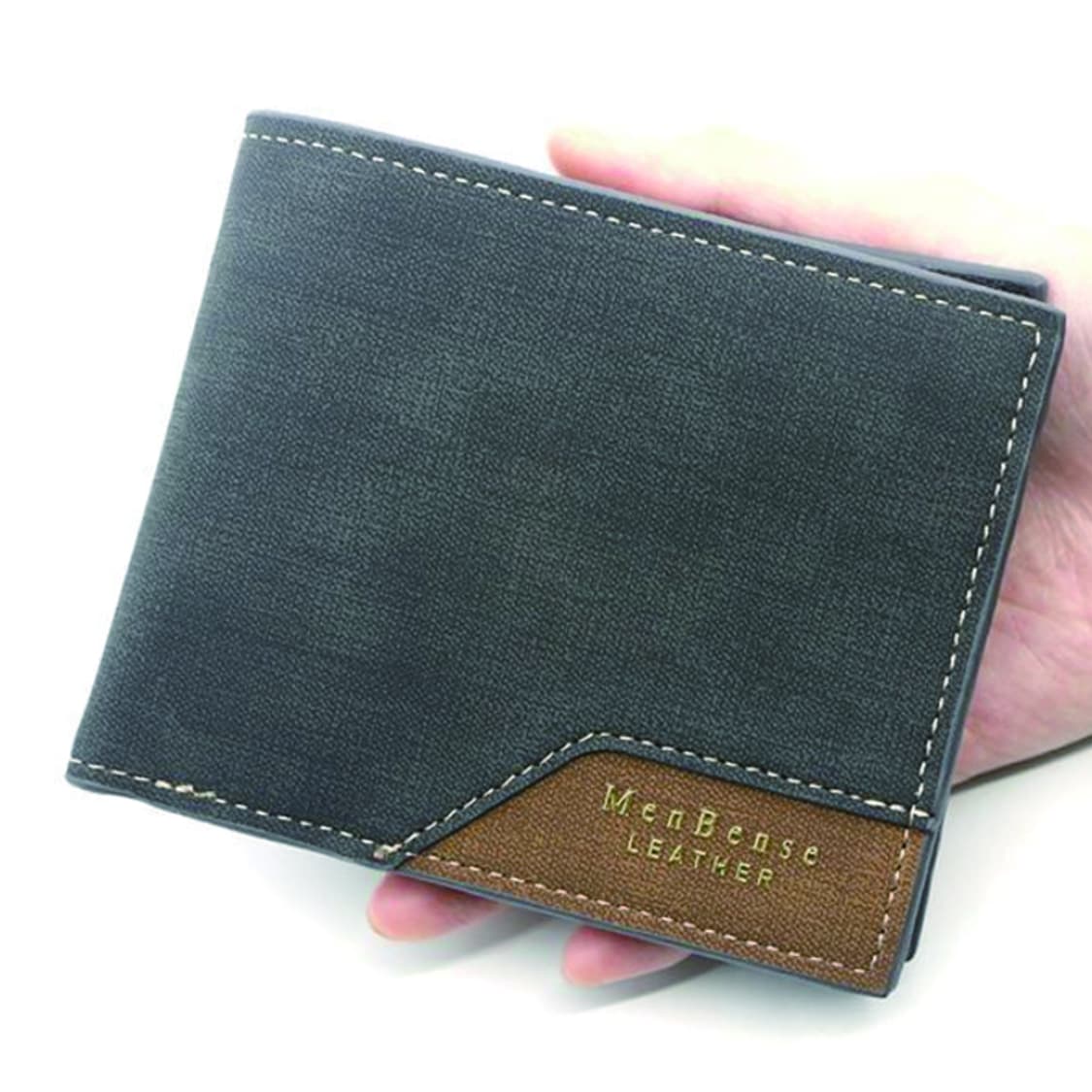 남성 스티치 포인트 동전수납 반지갑 판매 상품이미지1