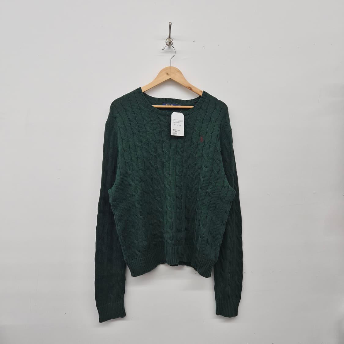 폴로 랄프로렌 케이블 니트 그린 남성 L 상품이미지1