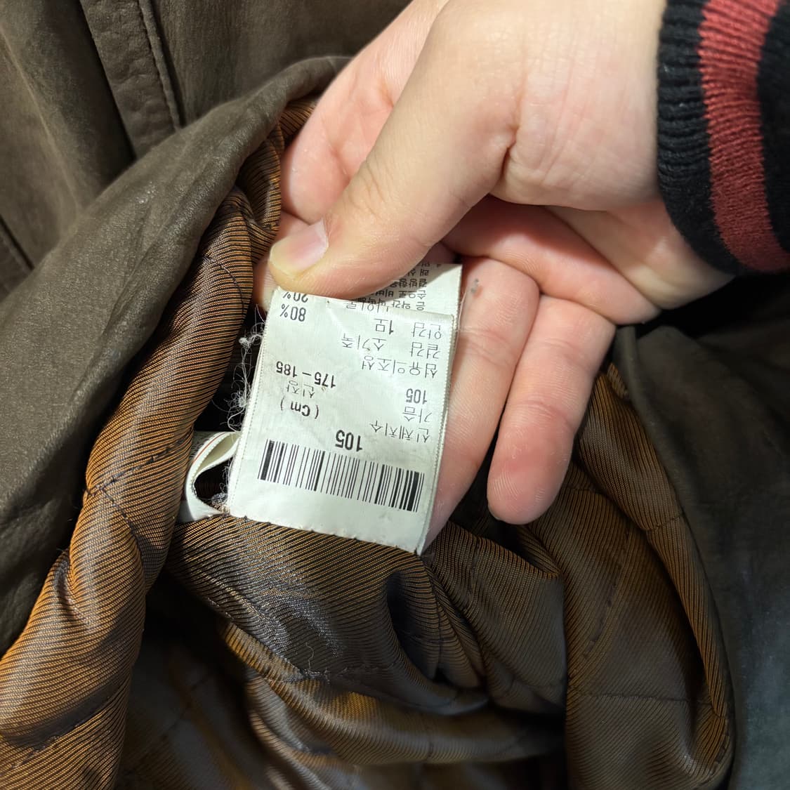 90s 런던포그 소가죽자켓 카라 레더자켓 상품이미지7