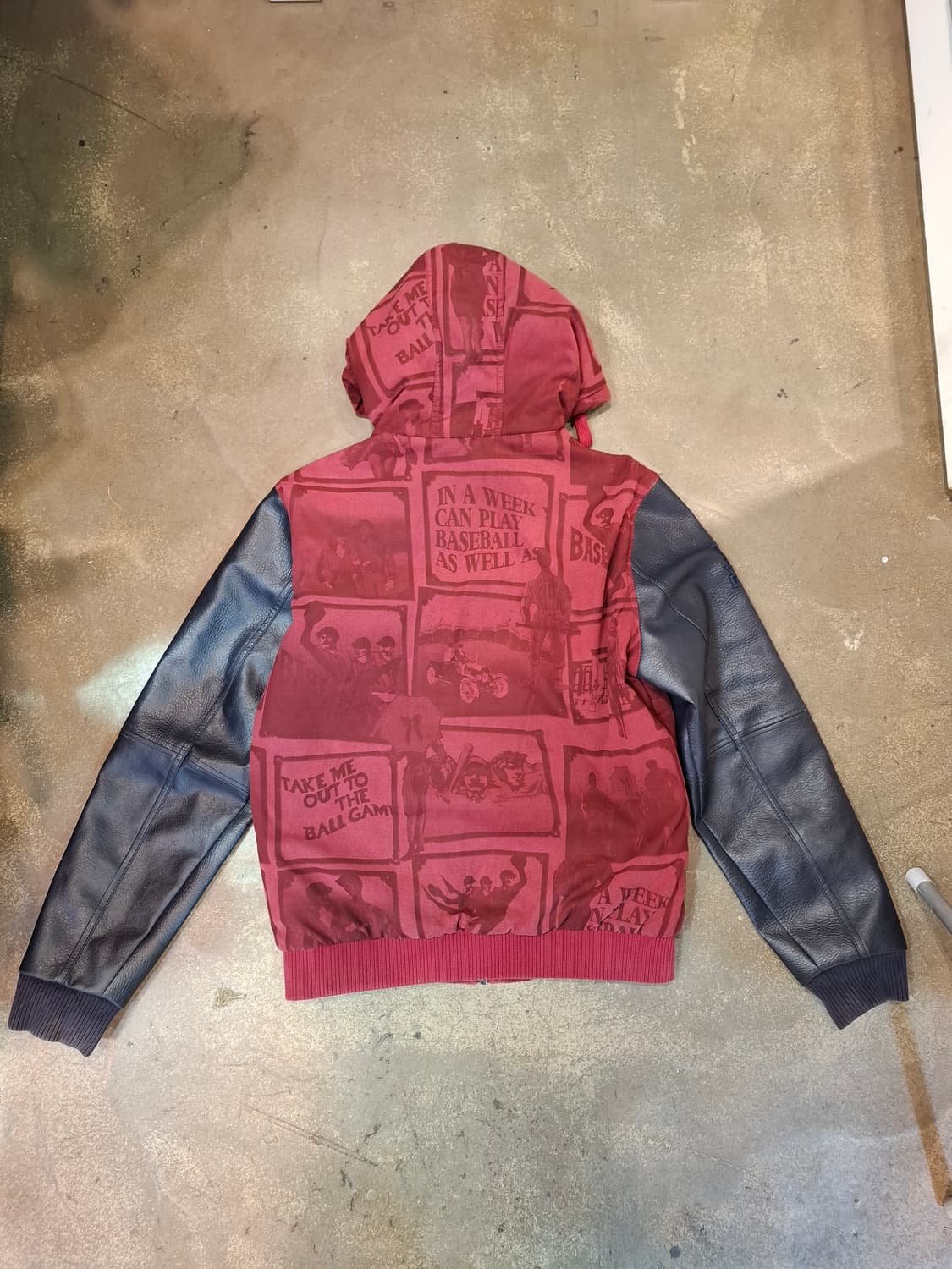 MLB 레더 후드 바시티 스타디움 자켓 상품이미지5