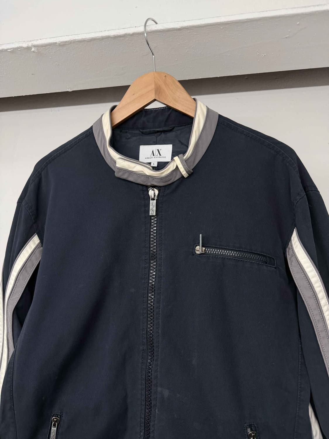 90s 아르마니 익스체인지 코튼 바이커자켓 상품이미지3