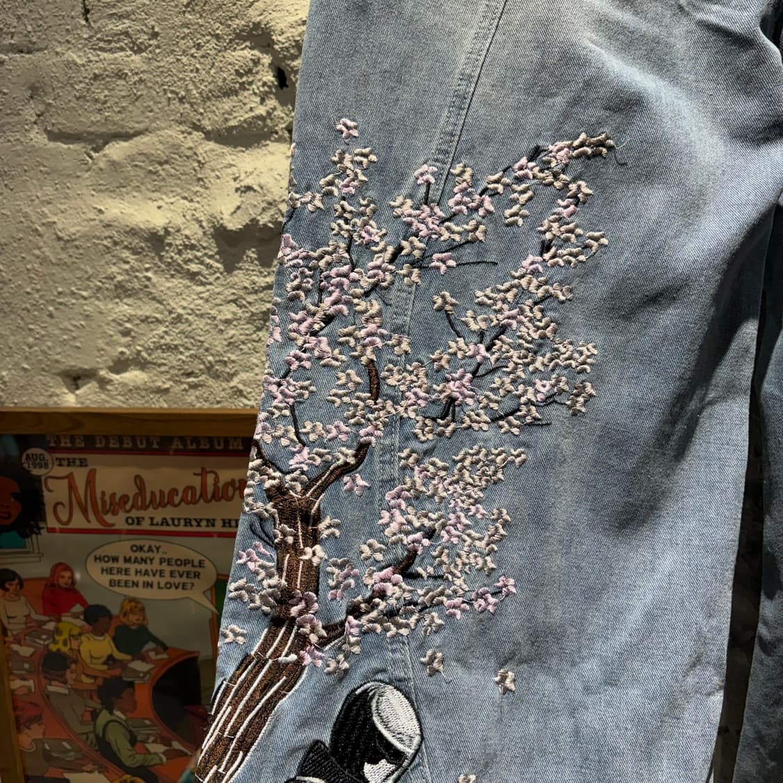 일제빈티지 사쿠라,기사 자수 데님팬츠 상품이미지4