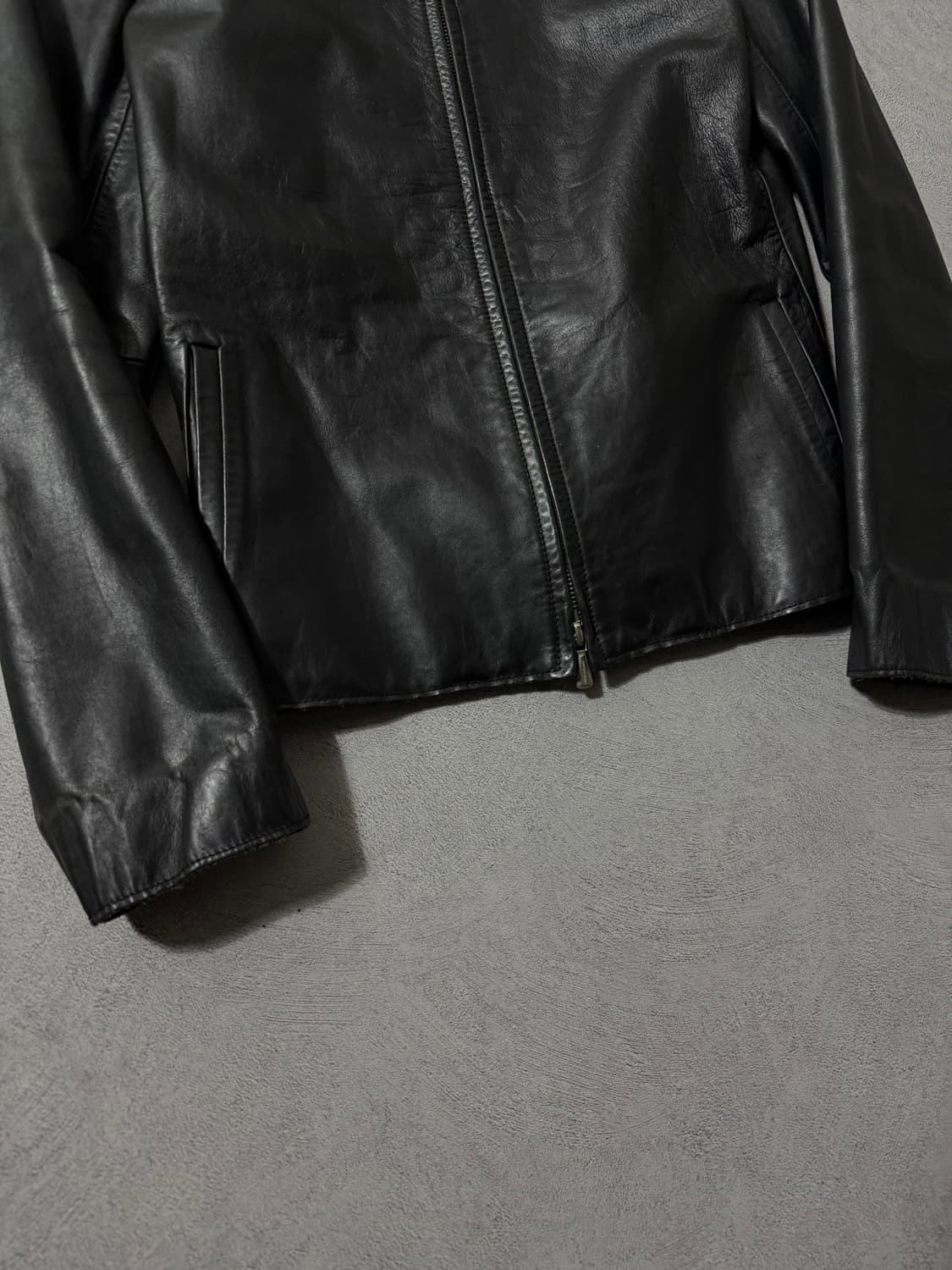 아르마니 익스체인지 미니멀 싱글 레더 자켓 상품이미지6