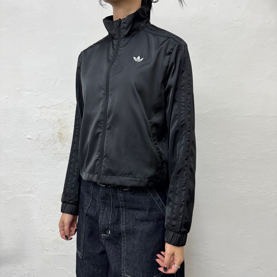 아디다스(adidas) 블랙컬러 파이어버드 자수로고 언발란스 트랙탑 자켓 상품이미지1