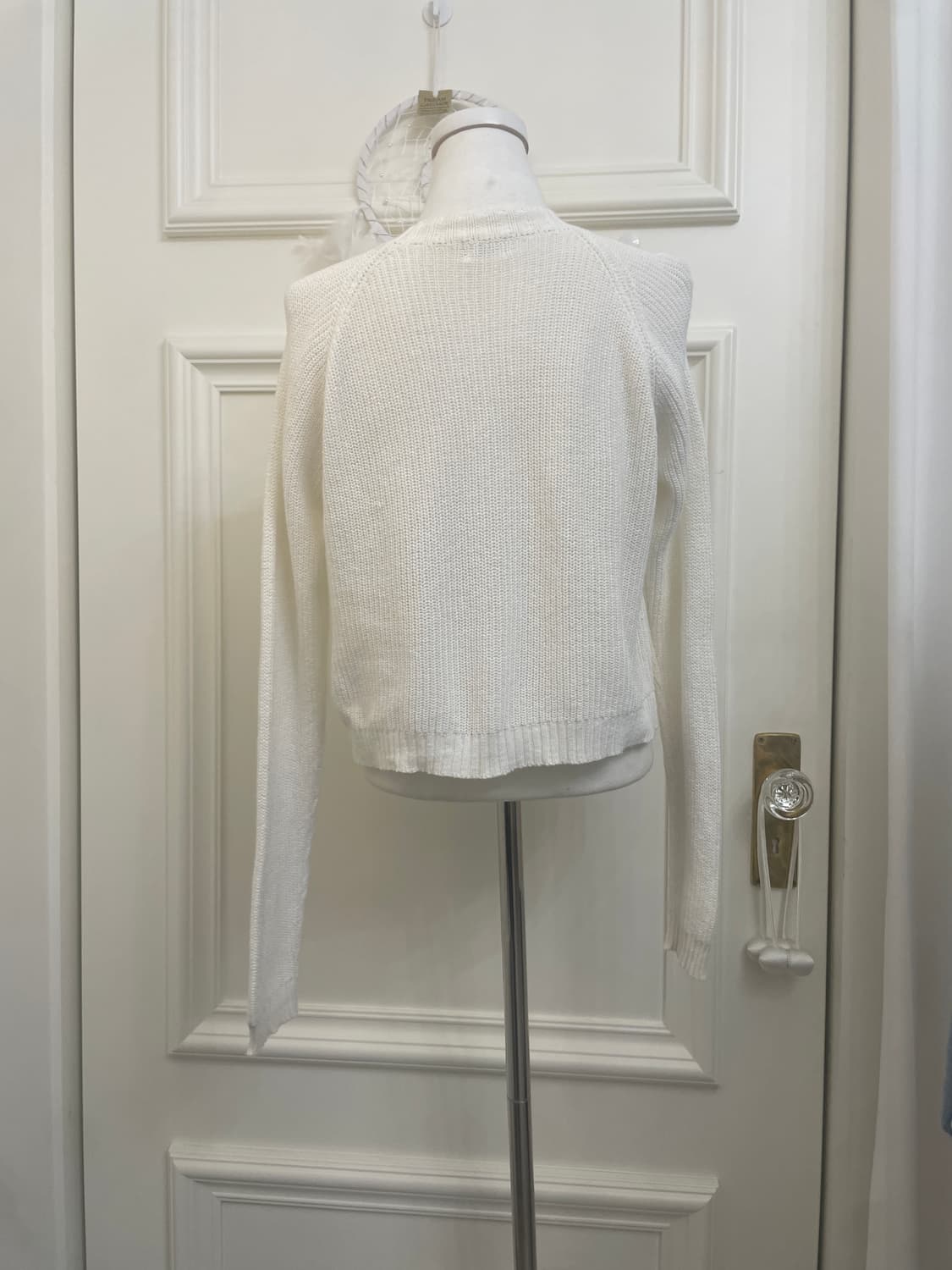 white pocket point reglan crop cardigan 상품이미지3