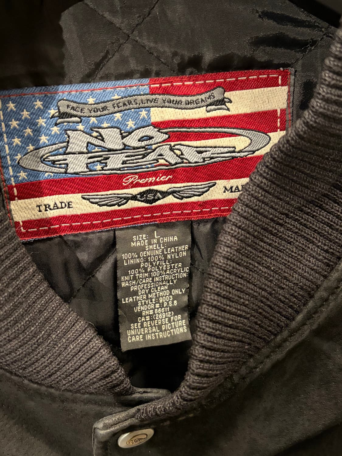 90s No fear leather jacket 상품이미지6