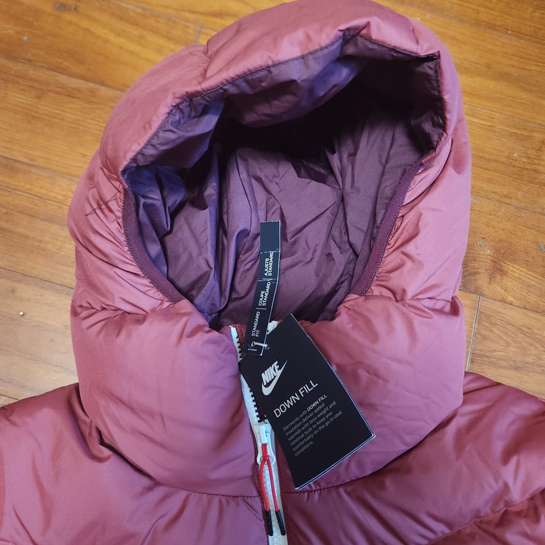 나이키 다운필 패딩 점퍼 덕다운 레드 상품이미지5