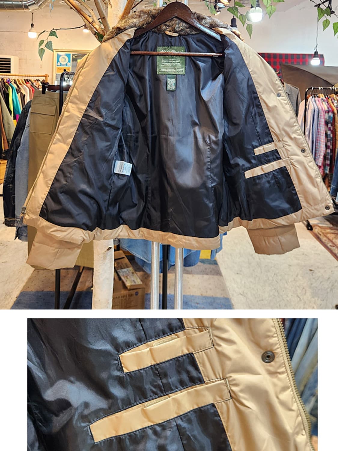 eddie bauer 에디 바우어 베이지 구스 다운 점퍼 상품이미지9