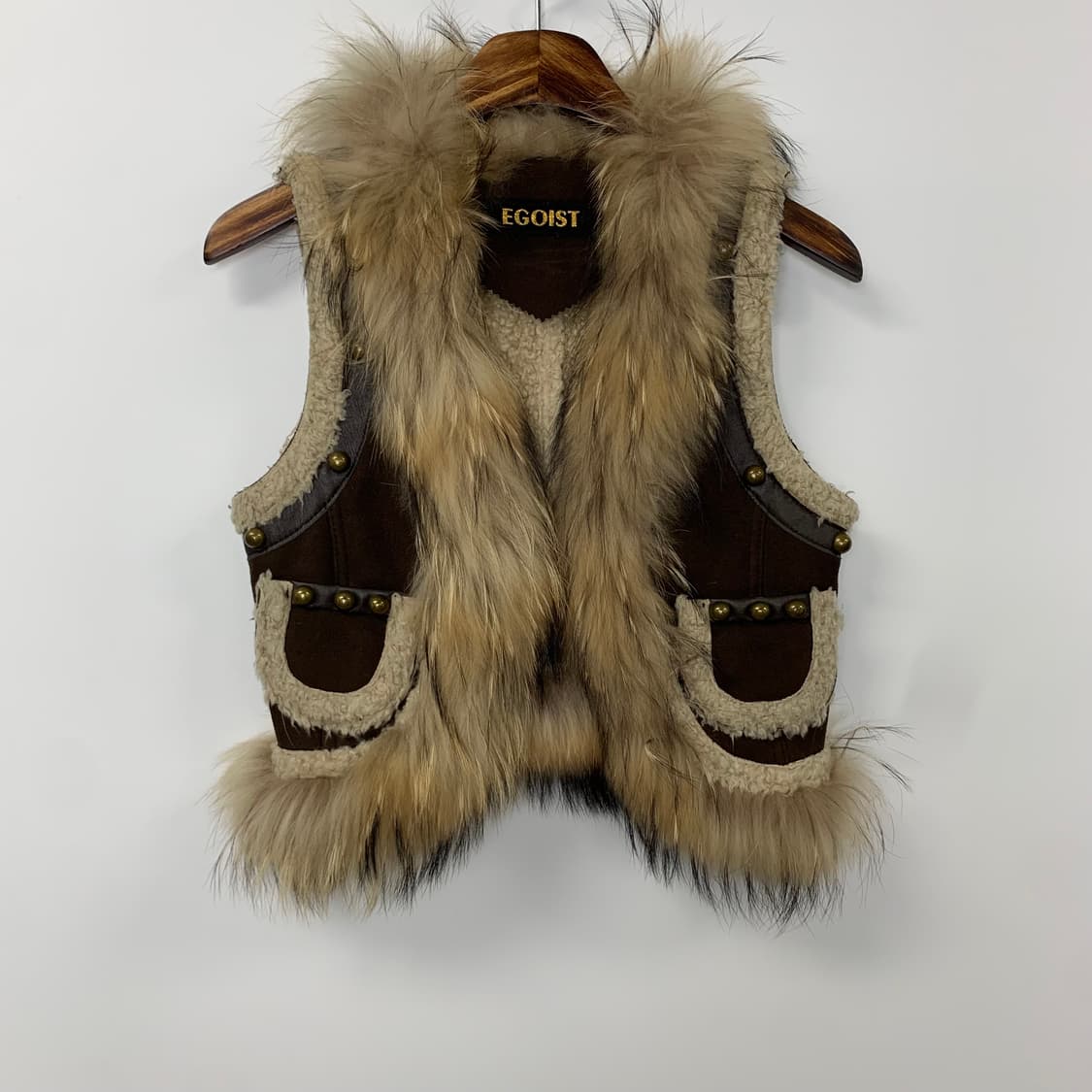 에고이스트 빈티지 가죽 퍼 자켓 상품이미지2