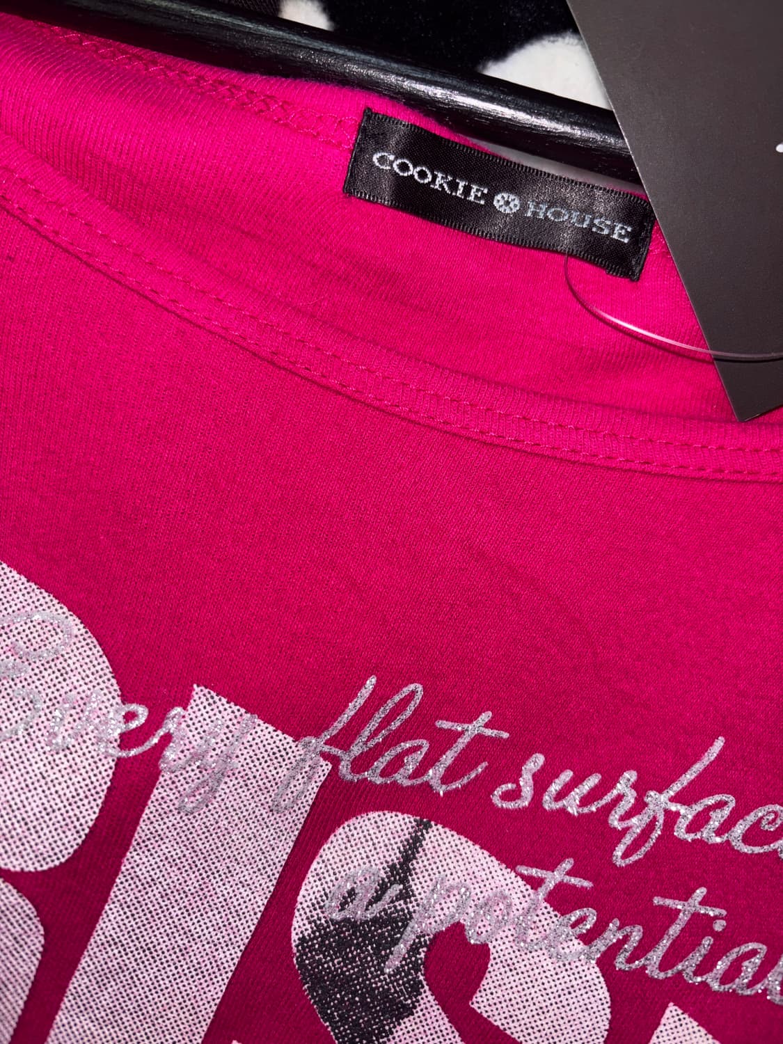 y2k 핫핑크 롱슬리브 티셔츠 상품이미지3