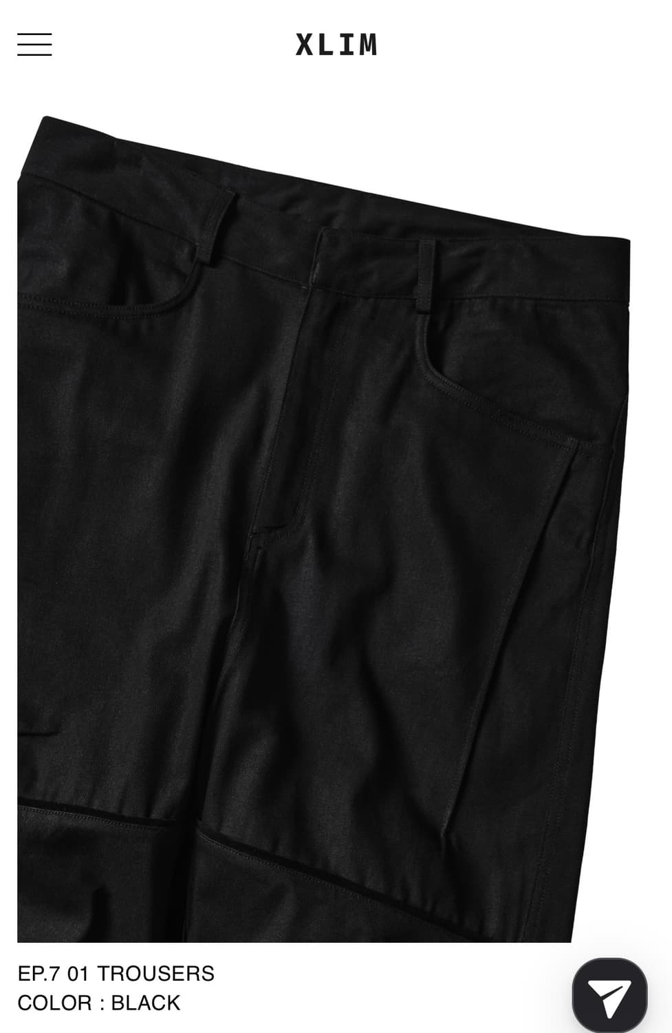 Xlim EP.7 01 TROUSERS Black 상품이미지5
