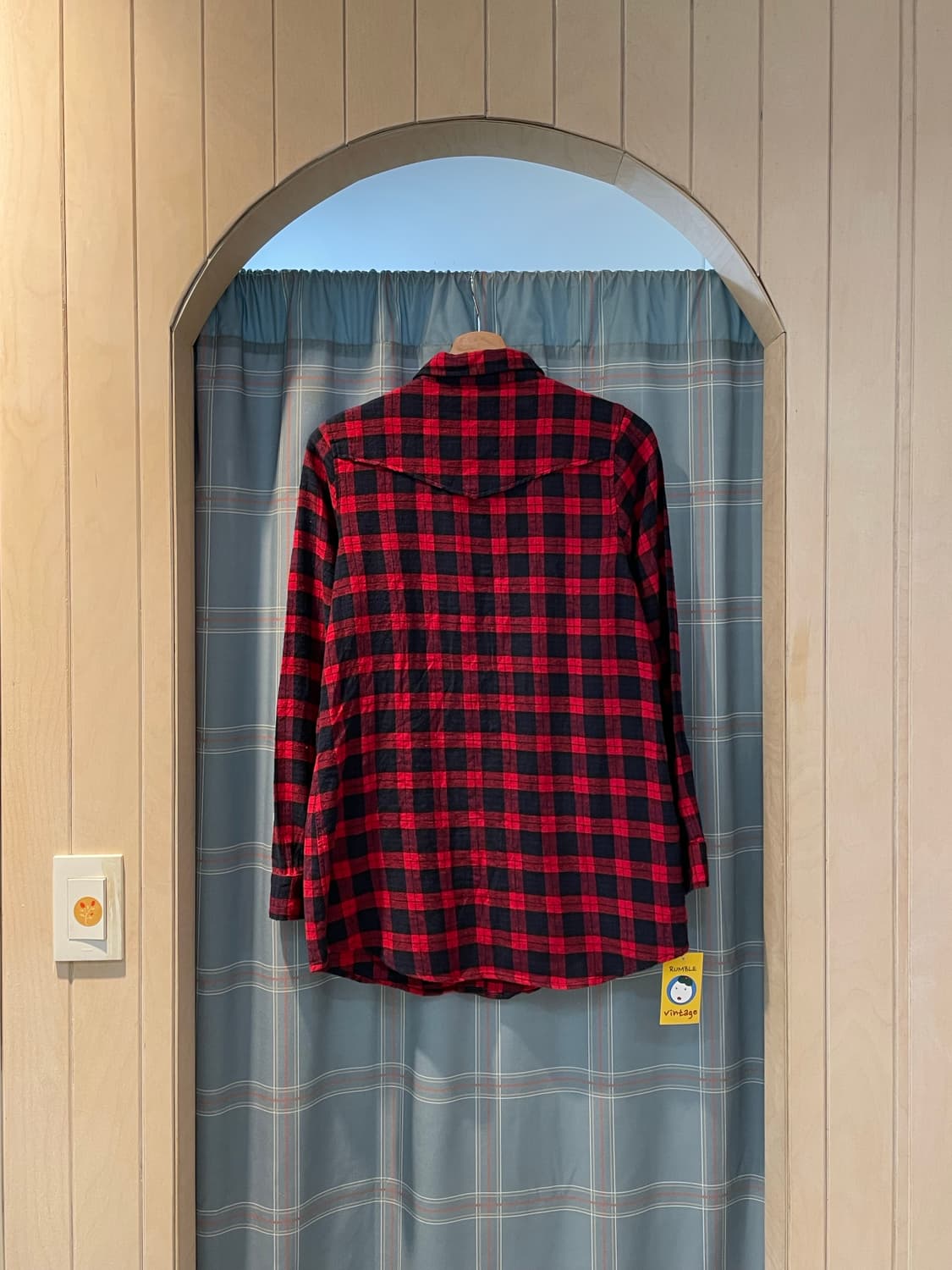 일본빈티지 웨스턴 체크셔츠 상품이미지5